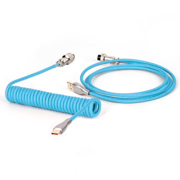 Braided Usb coiled keyboard cable usb-c mechanical